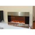 36" stainless steel face decor flame electric fireplace heater